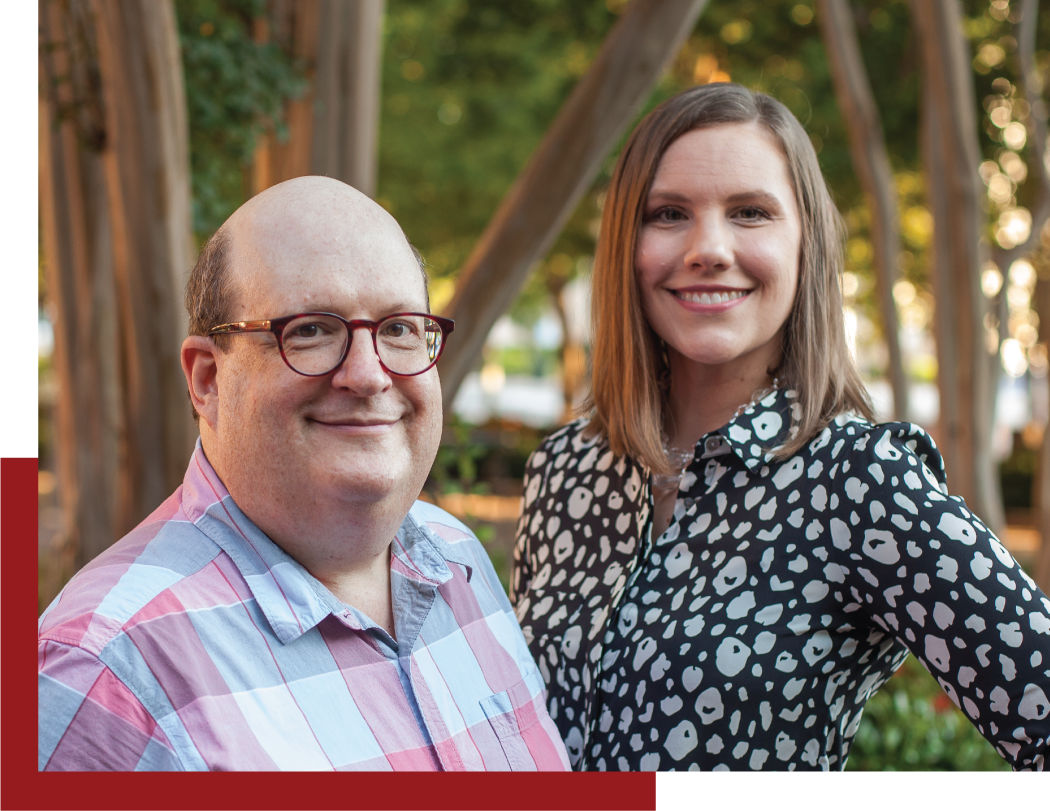 Jared Spool and Dr. Leslie Jensen-Inman posing for picture
